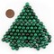 The Bead Chest Half-Drilled Round Malachite Beads 8.25mm, Set of 70 Green Stone